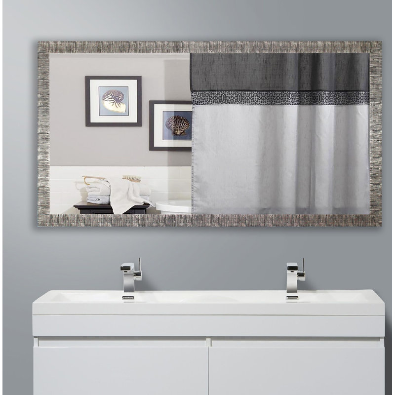 Guildford Wood Flat Wall Mirror, 33" H x 67.5" W