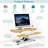 VersaDesk PowerPro 40" Electric Standing Desk Converter with Push-Button Height Adjustment & USB Charging Port, Maple-1240697231-1240697229