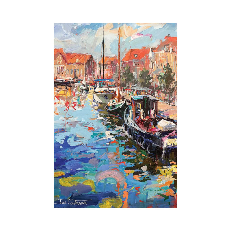 Enkhuizen Netherlands by Jos Coufreur - Wrapped Canvas Painting, 30.48cm H x 20.32cm W x 1.905cm D