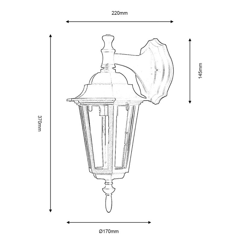 Pavillion Black Outdoor Wall Lantern