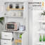 Enes 183.5cm Kitchen Storage Cabinet Wooden Cupboard Organiser, White