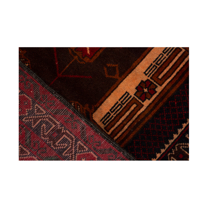 Tapis brun et beige de haute qualité noué à la main