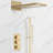 Wall-Mounted Full Shower System with Square Rain Head, Jets, and Multi-Function Hand Spray