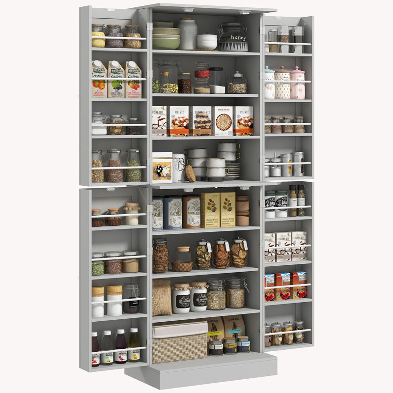 Armoire de rangement de cuisine avec portes et tablettes