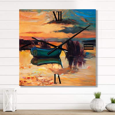 Horloge murale bateau pendant la lueur du lac I