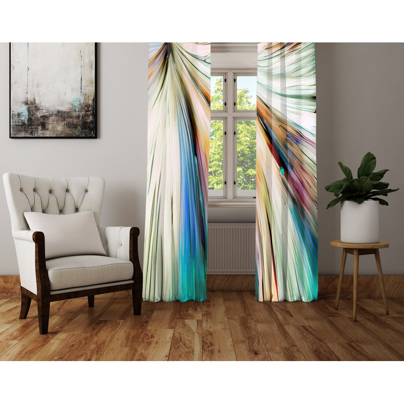 Paire de rideaux semi-transparents Destino, L 40 po x L 82 po