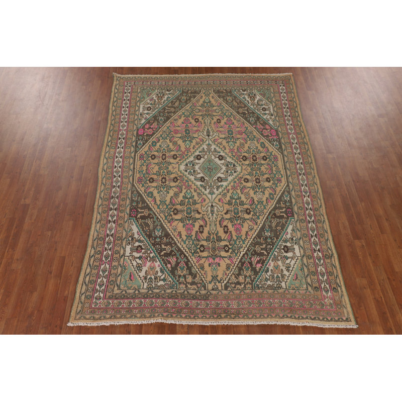 Tapis géométrique en laine 7 x 10