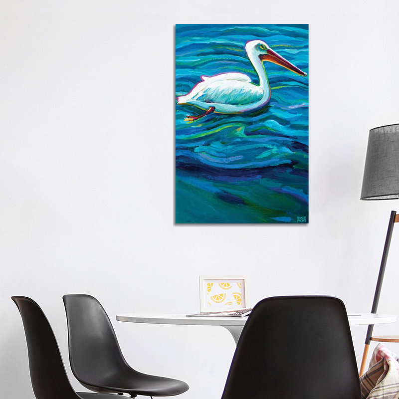 Swimming Pelican by Robert Phelps - Wrapped Canvas Gallery-Wrapped Canvas Giclée, 101.6 cm H x 66.04 cm W