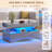 Coffee Table With Led Light, Modern High Gloss Finish Center Table With 2-tier Storage Space, Minimalist Coffee Table For Living Room, Office-205981731