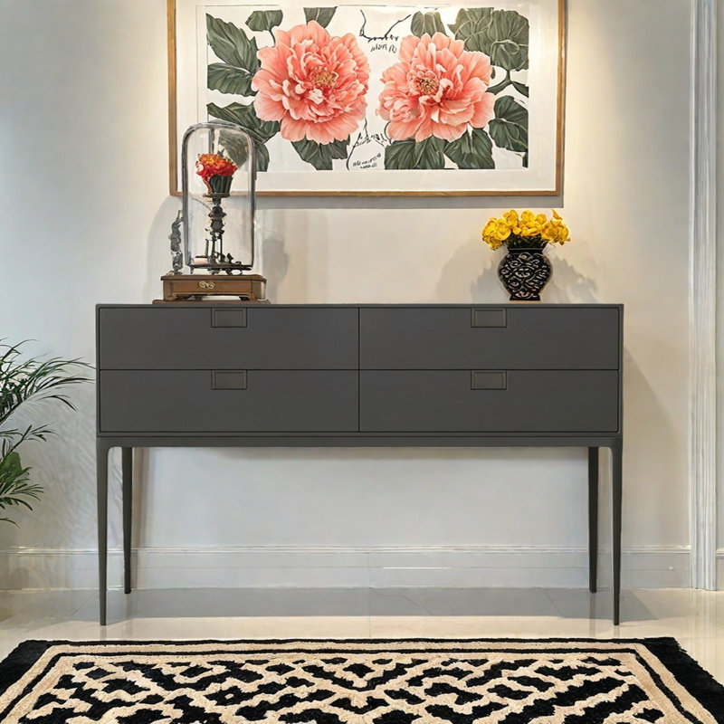 Console moderne moderne et pratique, H 35,43 po x l 55,12 po x P 15,75 po, Gris