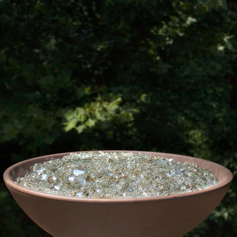 Foyer en verre trempé réfléchissant de 1/4 po d'épaisseur 10 lb, Platine clair de lune très brillant