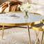 Ensemble de table basse et de table d'appoint 4 pièces Lymon Gold