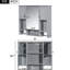 Armoire de salle de bain avec miroir - 35 po x 28 po Polyvalence de rangement dissimulé gris-2076763801