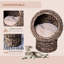 Lit surélevé pour chat surélevé, H 23,5 po, gris avec coussin relaxant pour chats d'intérieur Jusqu'à 8 lb de lit Élégant natté, petit