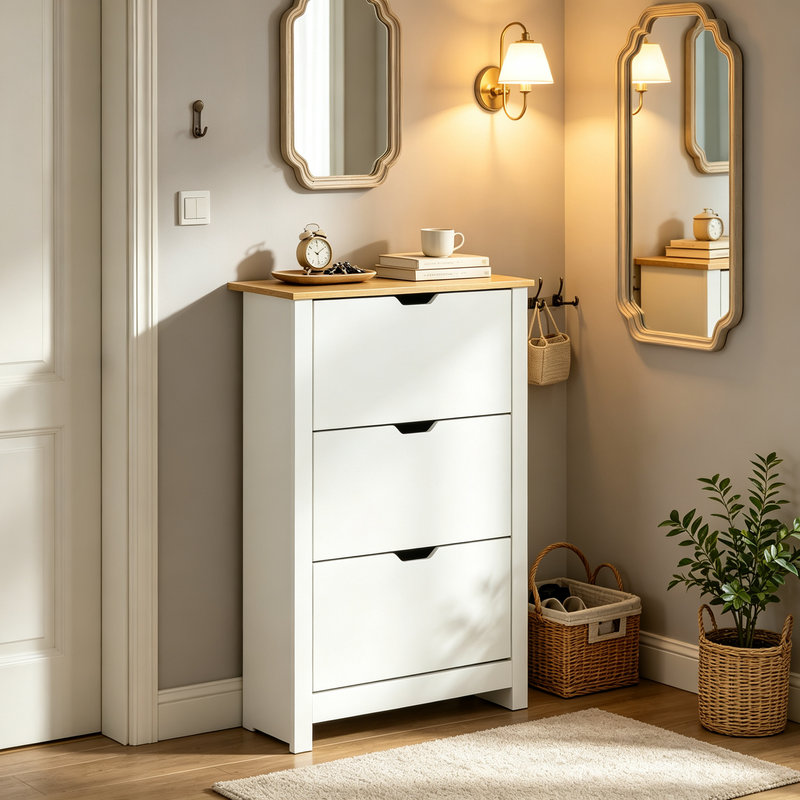 18 Pair Flip Down Shoe Storage