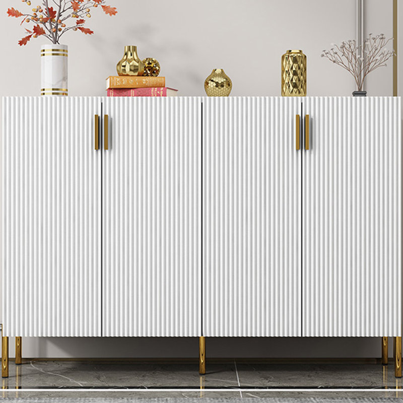 Rangement pour chaussures en bois manufacturé, Blanc