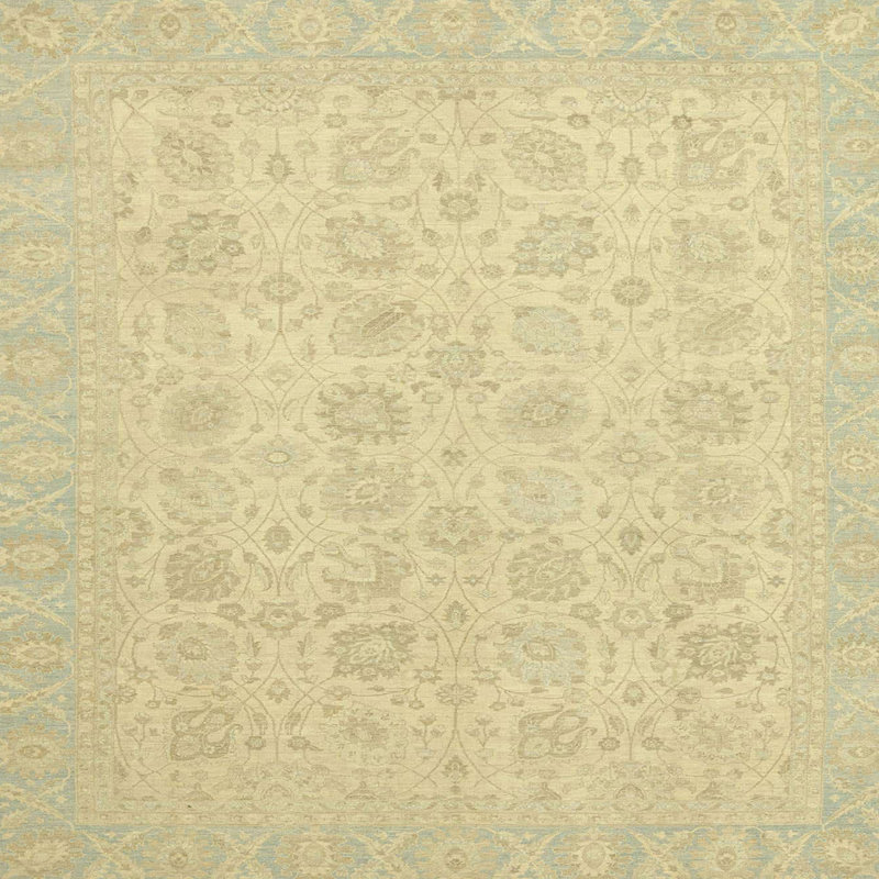 Tapis décoratif multicolore à motif abstrait, Carré 7 pi