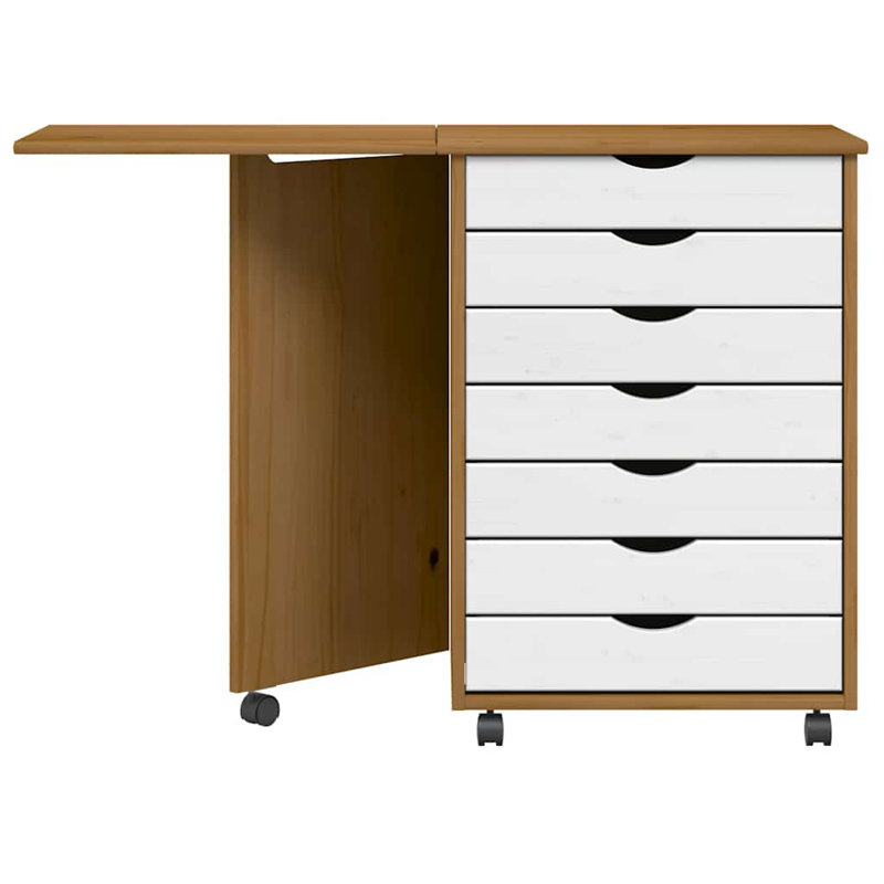 Storage Cabinet, Honey Brown/White