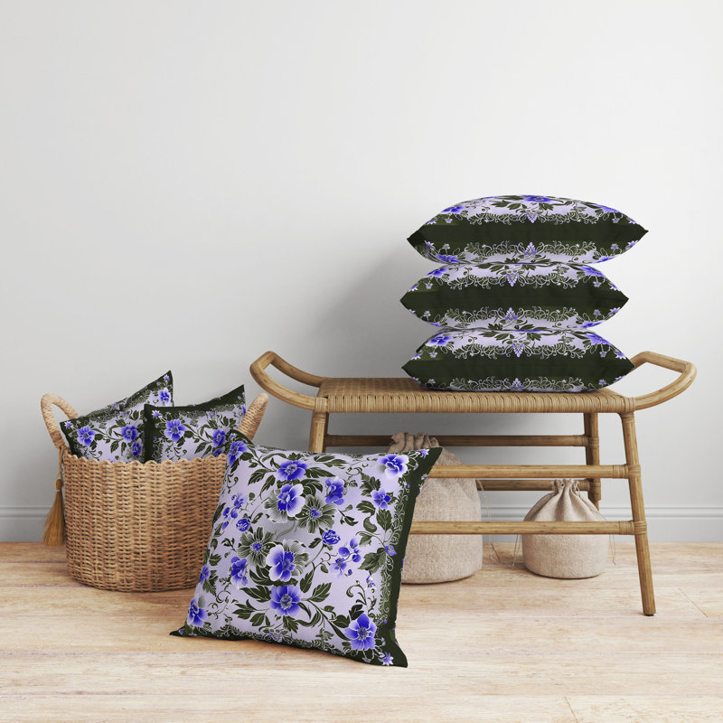 Floral Reversible Throw Pillow, 26" H x 26" W