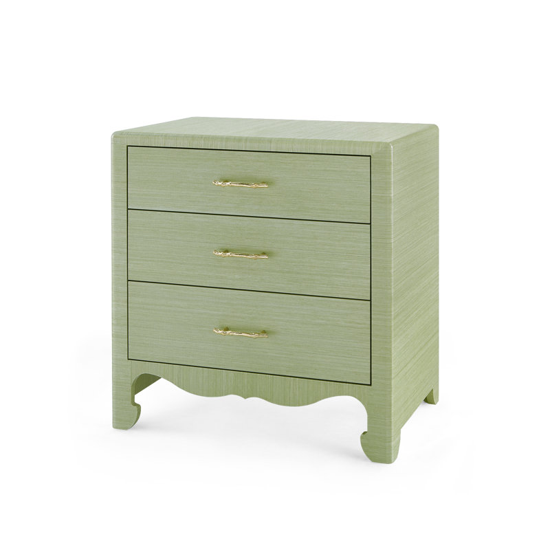 Gianna 3-Drawer End Table, Spring Green