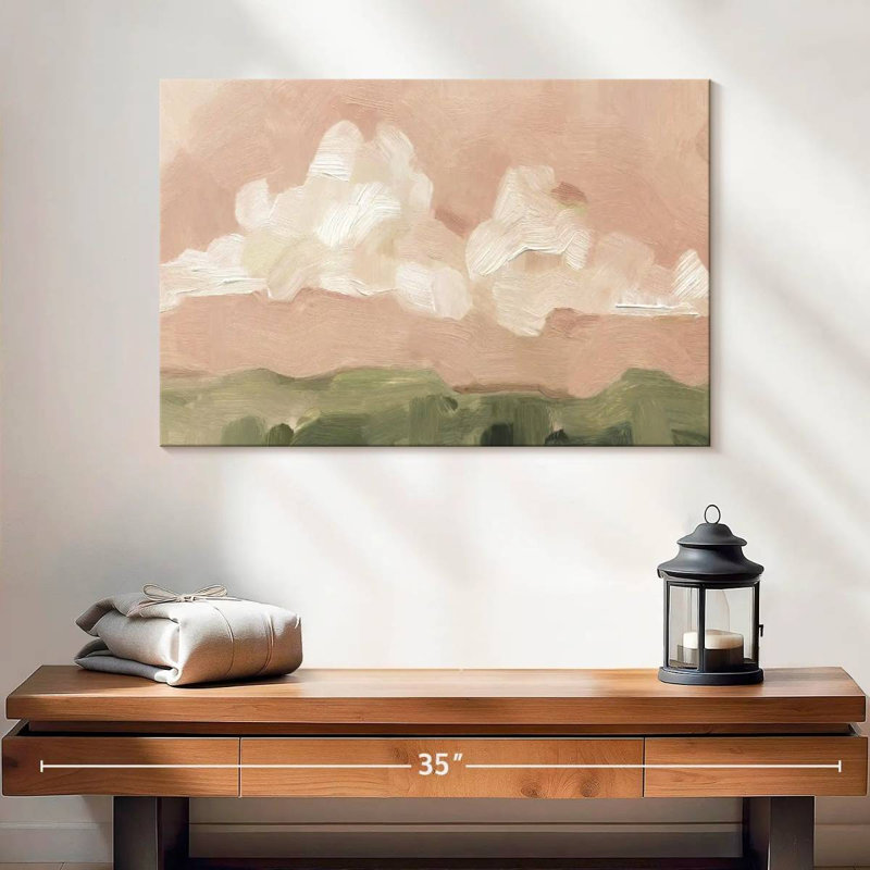 Avery, brume rose, coucher de soleil I, H 16 po x l 24 po