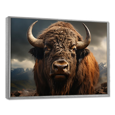 Buffalo Portrait - Bison Large, art mural
