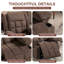 3-Position Adjustable Manual Recliner with Cup Holders-639370571