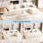 Sectional Sleeper Sofa with Pull-Out Bed, Chenille Modular Couch with Storage & 2 Ottomans