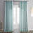 Billiejo Modern Matrix Aqua Printed Cotton Room Darkening Curtains  50"W X 108"LSingle Panel-1806700532