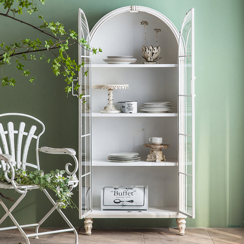 Modern White Glass Solid Wood Display Stand