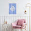 Impression d'art mural bleu et bleu-129772043