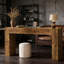 Console rustique en bois avec plateau spacieux, parfaite pour un décor campagnard ou moderne et un emplacement polyvalent-637921534