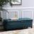 Storage - Teal Colored Pu For Storage, 49.21 In. Depth, 20.87 Width, 17.93 Height, 31.66 Lb. Heavyweight In Fabric With Compartment, D, W, H, M-994915981