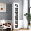 Armoire haute avec porte vitrée et 6 tablettes
