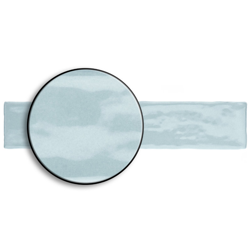 Chester 2" x 10" Ceramic Brick Look Subway Tile, Aqua