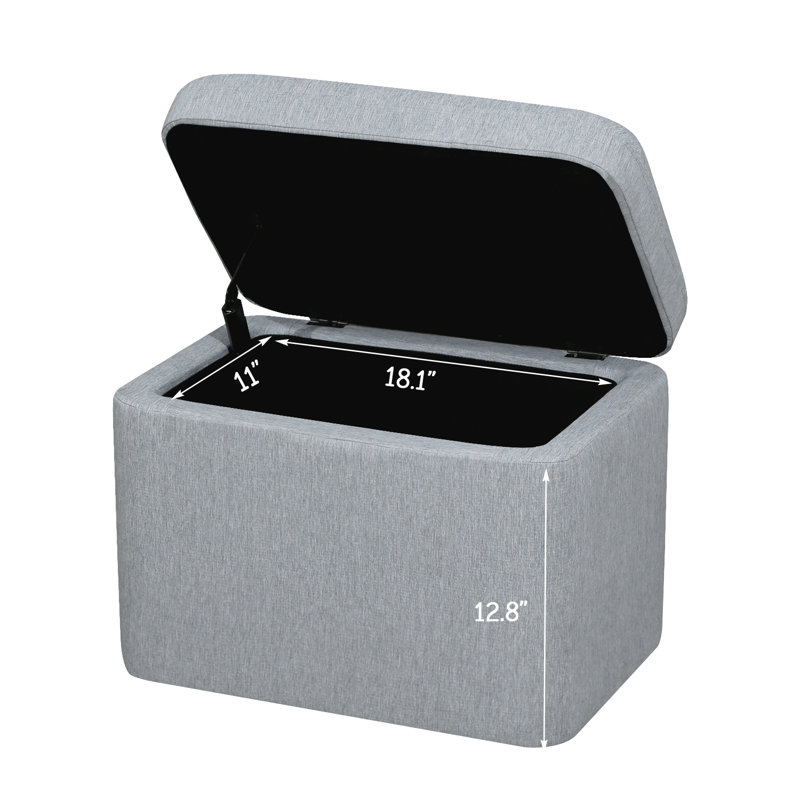 Repose-pieds de rangement en lin 21 po