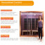 Model Modèle de yoga chaud】 Hongyuan 3-4 personnes H 82 po x l 76 po Sauna de salle Sauna intérieur avec 15 films chauffants à faible CEM Sauna infrarouge FAR avec Bluetooth en Okoumé et bois de pruche
