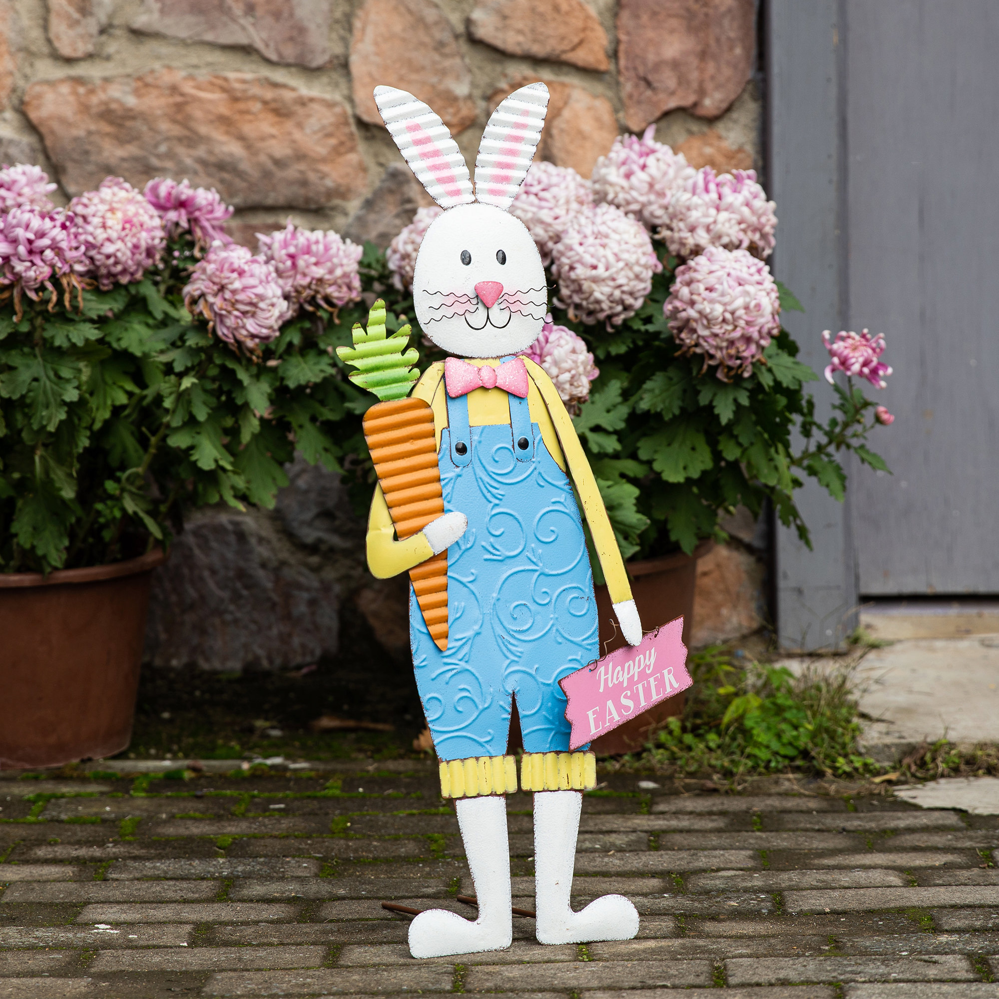 Osbourne Metal Bunny Boy Garden Stake