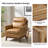 Mariessa Genuine Leather Pocket Spring Armchair with Solid Wood Legs -871448135