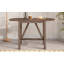 Ensemble de table de salle à manger à hauteur de comptoir en bois 3 pièces avec 2 chaises rembourrées pour petite place-1905237527-1905237524