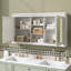 Armoire de rangement murale 2 en 1 avec tablettes réglables, charnières à fermeture en douceur, miroirs haute définition pour le rangement de la salle de bain et de la maison-521894501