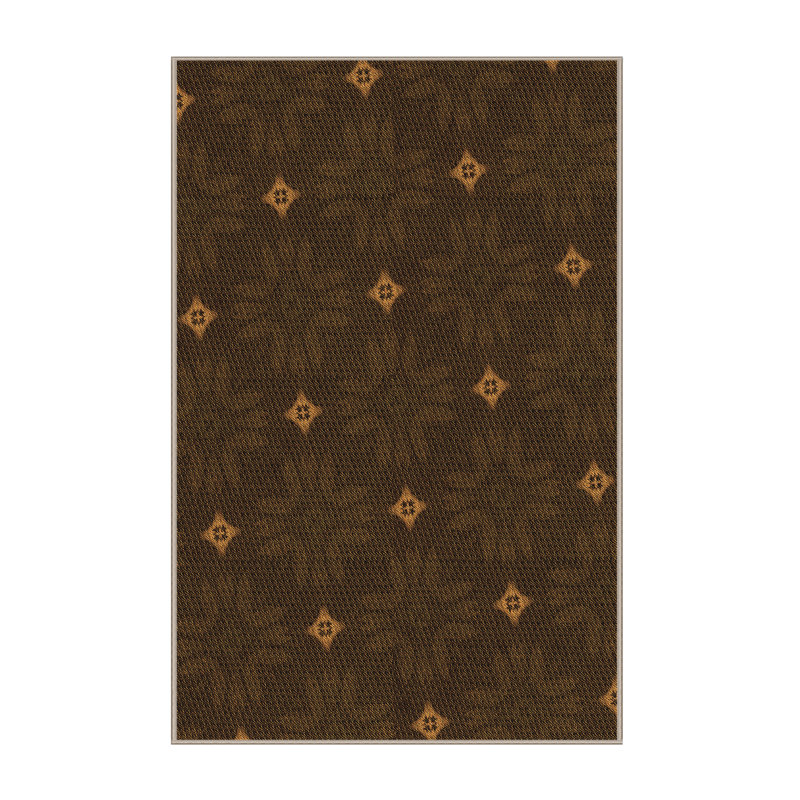 Tapis 100% orange à motif lavable à la machine 3614, Rectangle 2 pi x 3 pi