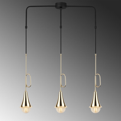 3 - Light Black/Chrome Kitchen Island Pendant