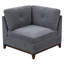 Grand canapé modulaire en chenille gris cendré 6 pièces: 3 canapés d'angle, 2 fauteuils sans accoudoirs, dossier, cadre à pieds classiques, canapé 6 pièces: base en bois d'aspect 3 x 2 x 1 x