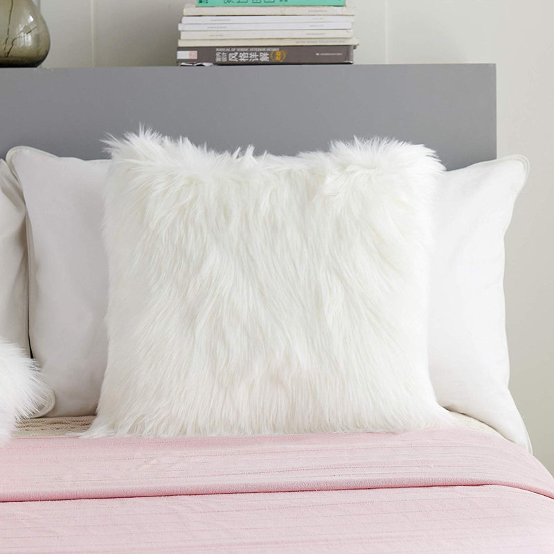 Throw Pillow, White, Pillow Cover