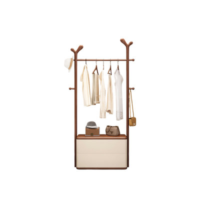 23.62"Minimalism Shofar Style Solid Wood Clothes Rack