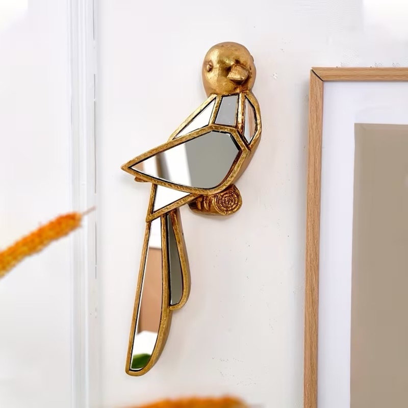 Elegant Sparrow-Shaped Wall Decor Mirror