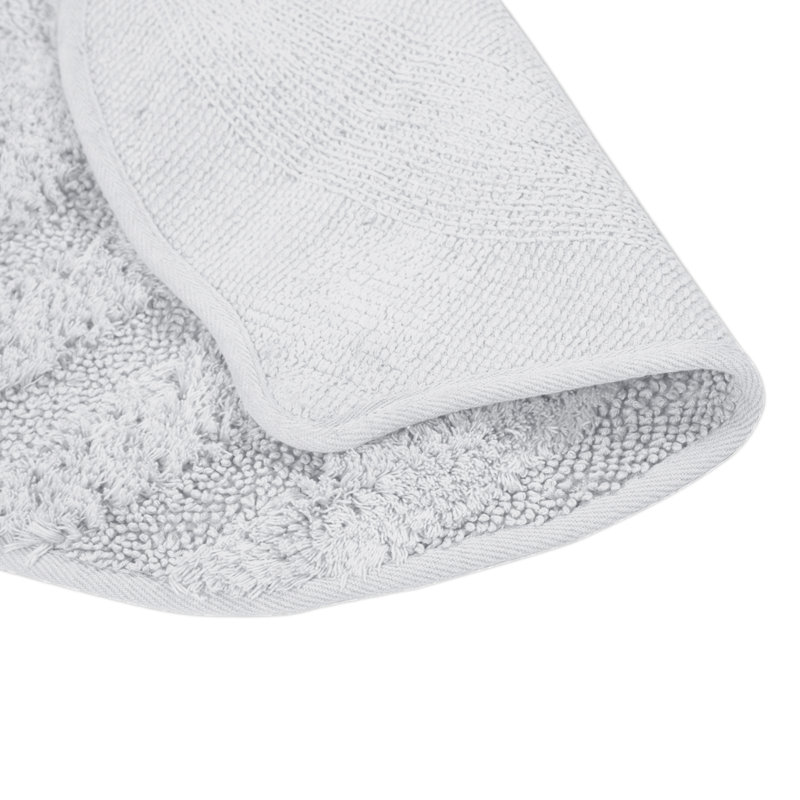 Attaway Cotton Non-Slip Non-Slip Bath Mat, Cream