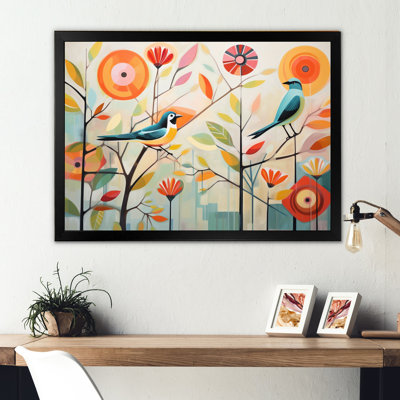 Vert Mid Century Mod Nature IV - Art mural abstrait Mid-Century pour le salon