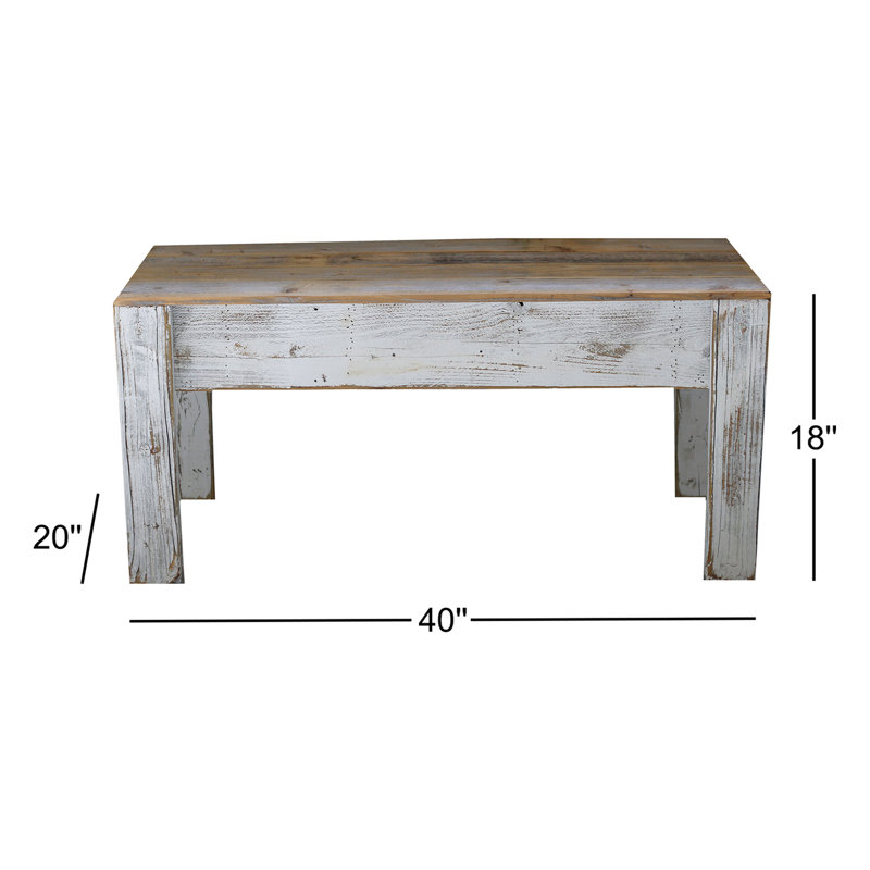Arlein Solid Wood Top Single Coffee Table, Beige